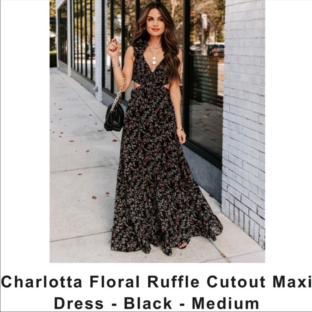 Vici, floral cut out dress medium